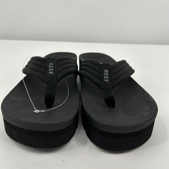 New Reef Kaia Rise Black Thong Style Flip Flops US 11 Footwear - Picture 4 of 10